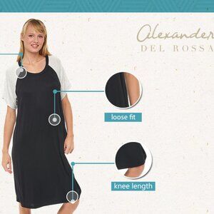 3/$15 ALEXANDER DEL ROSSA Maternity Nursing Top T-shirt Dress NWT! - Black, XS